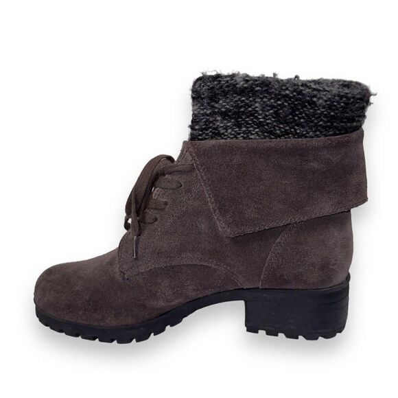 Lucky Brand Heylie Suede Combat Boots Brown / Grey Women's 6.5M - Picture 6 of 11